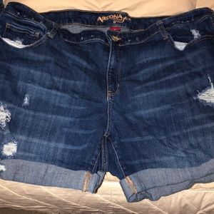 Distressed Arizona denim shorts